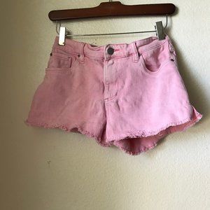 Pink jean shorts